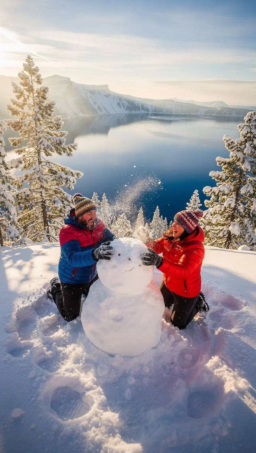 Экскурсия по краю кратера с туристами, наслаждающимися живописными видами.